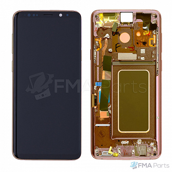 Samsung Galaxy S9+ Plus OLED Touch Screen Digitizer Assembly with Frame - Sunrise Gold [Full OEM]
